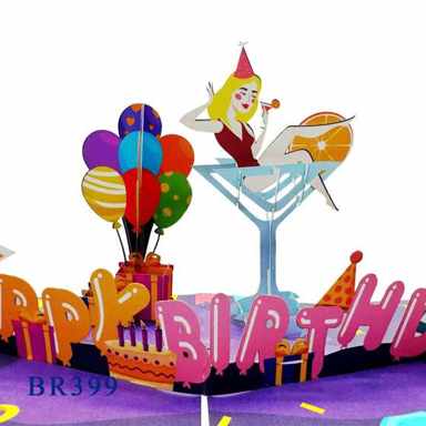 Happy Birthday Party Pop Up Card