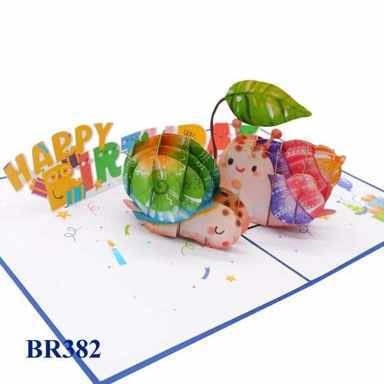 Birthday Snails Pop Up Card