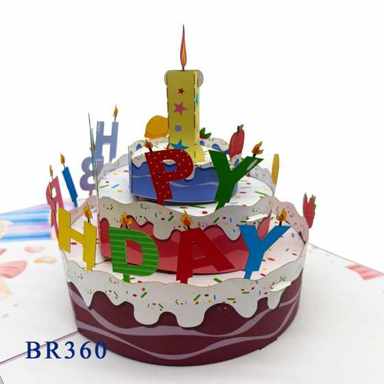 Happy Birthday Cake Pop Up Card