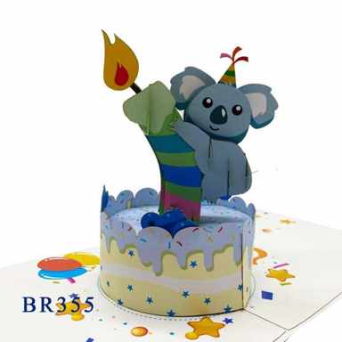 Happy Birthday Koala Pop Up Card