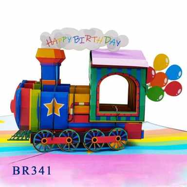 Happy Birthday Train Pop Up Card