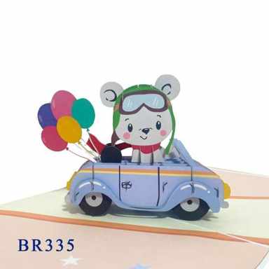 Cute Mouse Happy Birthday Pop Up Card