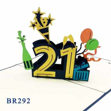 21th Birthday Pop Up Card