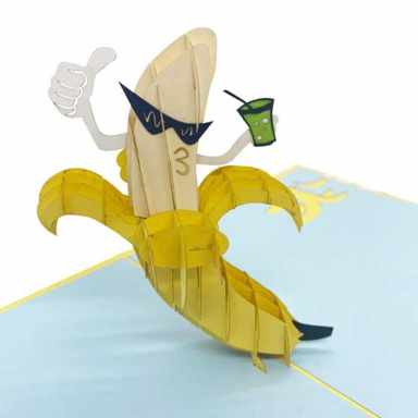 Banana Pop Up Card