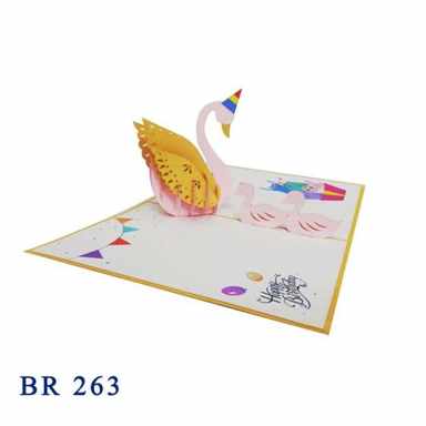 Birthday Swan Pop Up Card