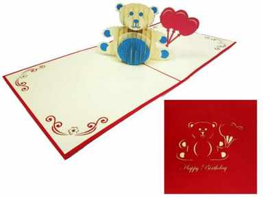 Happy Birthday Polar Bear Pop Up Card