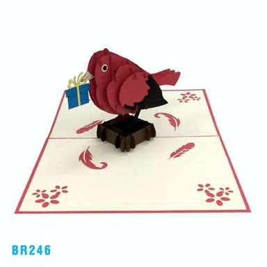 Birthday Bulbul Bird Pop Up Card