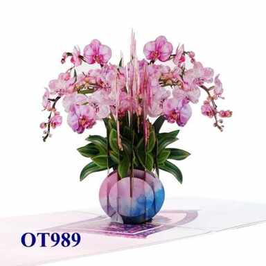 Orchid Harmony 3D Pop-up Card